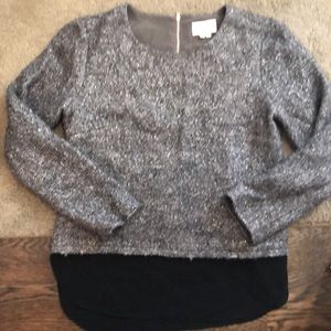 Charlotte Brody Tweed Top gray, black, silver